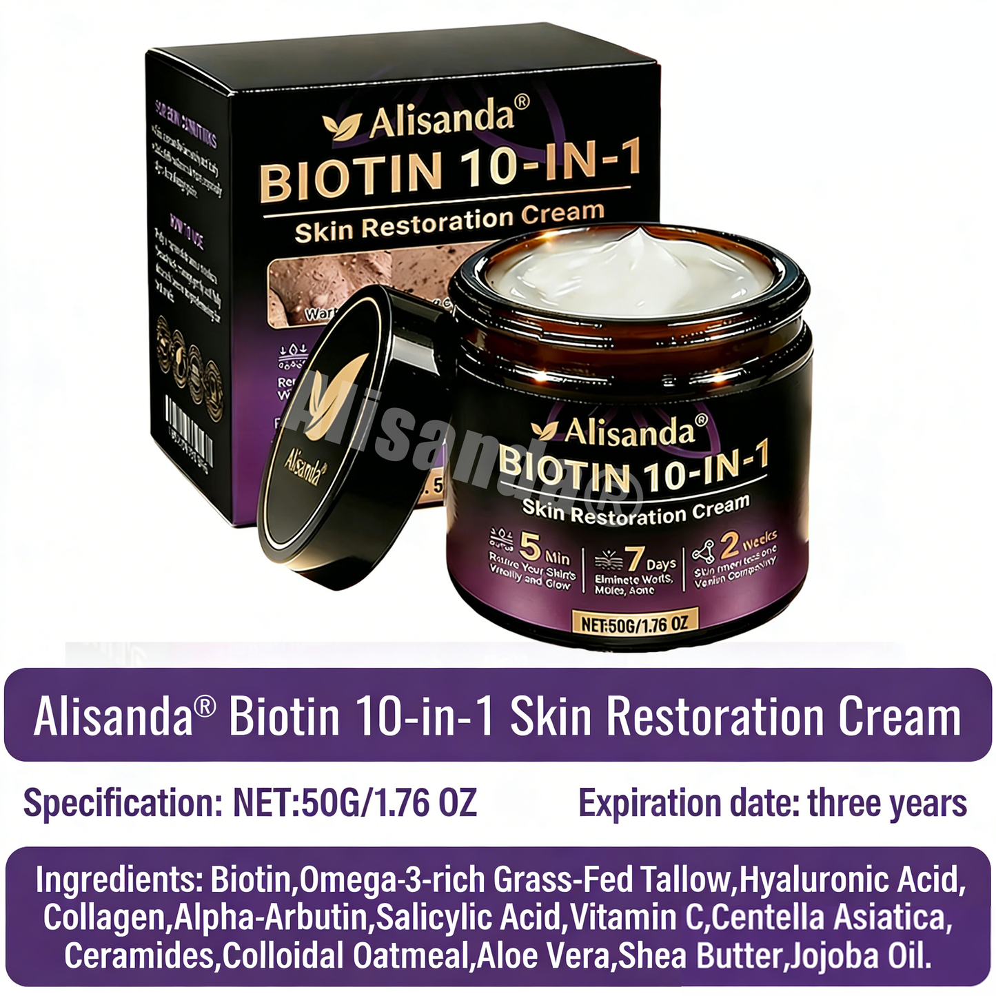 Made and Shipped from Canada ✨Alisanda® Biotin 10-in-1 Skin Restoration Cream 🔥