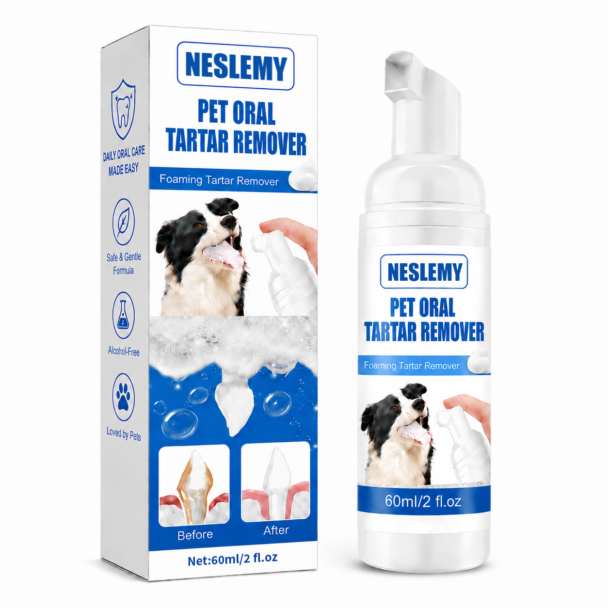 š„Last day - buy 2 get 1 free NESLEMY⨠Pet Dental Tartar Care Spray for Dogs & Cats