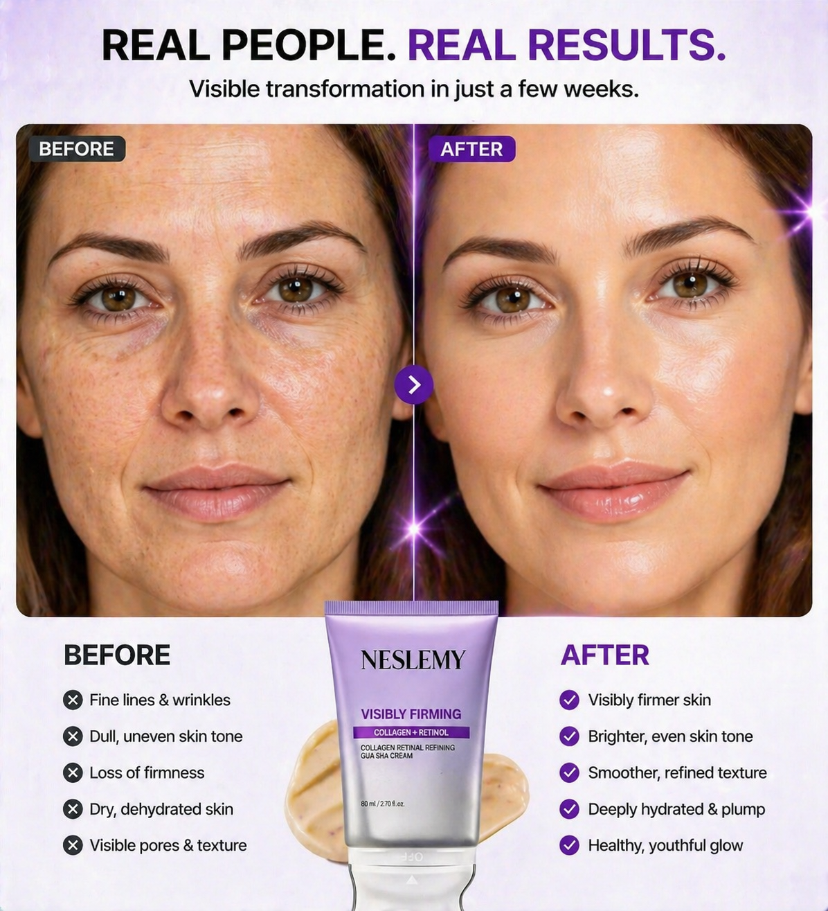 NESLEMY Profile Refining Cream with Built-In Gua Sha Applicator