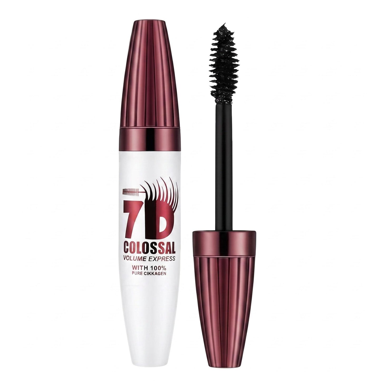 7D Waterproof Mascara - 24H Long Lasting Volume & Curl, Smudge-Proof Lift for Natural False Lash Look