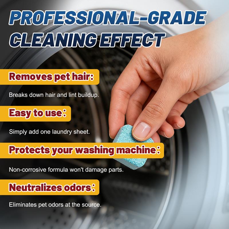 NESLEMY-Friendly Washing Machine Cleaner Tablets – Deep Clean Washer Odors, Residue & Pet Hair Buildup-RH
