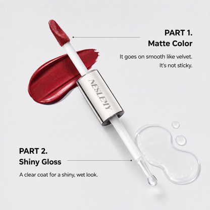 Last day buy 1 get 1 free 🔥NESLEMY 2 in 1 Gloss & Matte Lip Duo