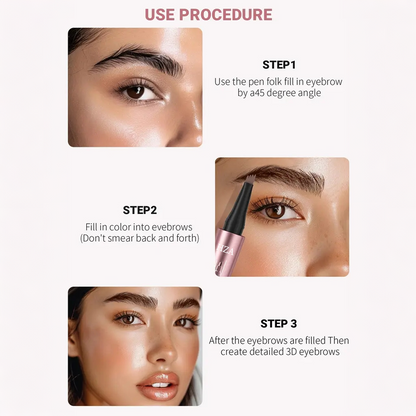 Micro-Fork Eyebrow Pencil: Waterproof, Natural Hair-Like Strokes & Long-Lasting