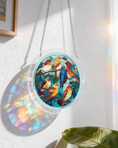 🔥Last Day 50% OFF - 🧩Acrylic Jigsaw Puzzle Suncatcher - Glowing Feather Haven🌞🌈