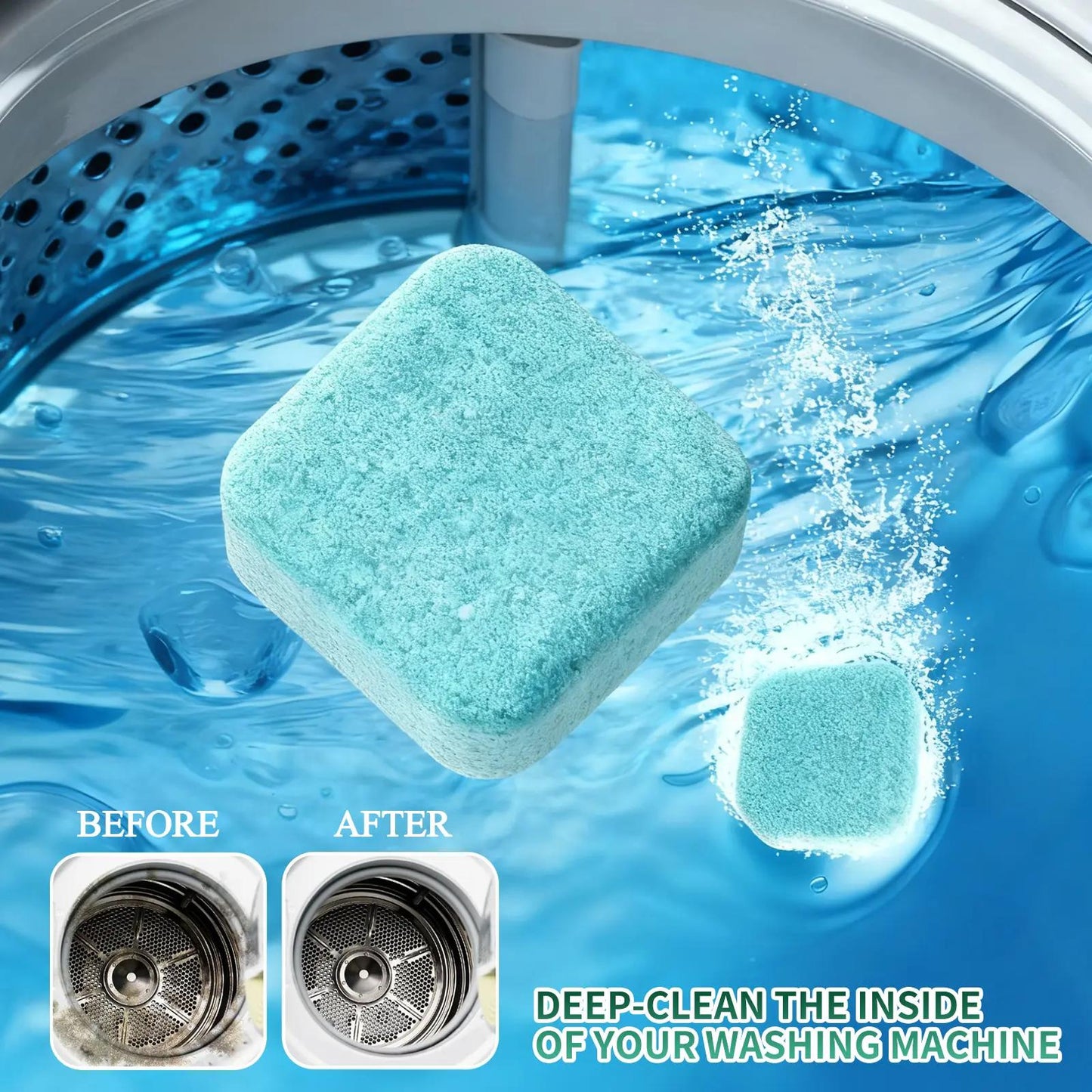 NESLEMY-Friendly Washing Machine Cleaner Tablets – Deep Clean Washer Odors, Residue & Pet Hair Buildup-RH