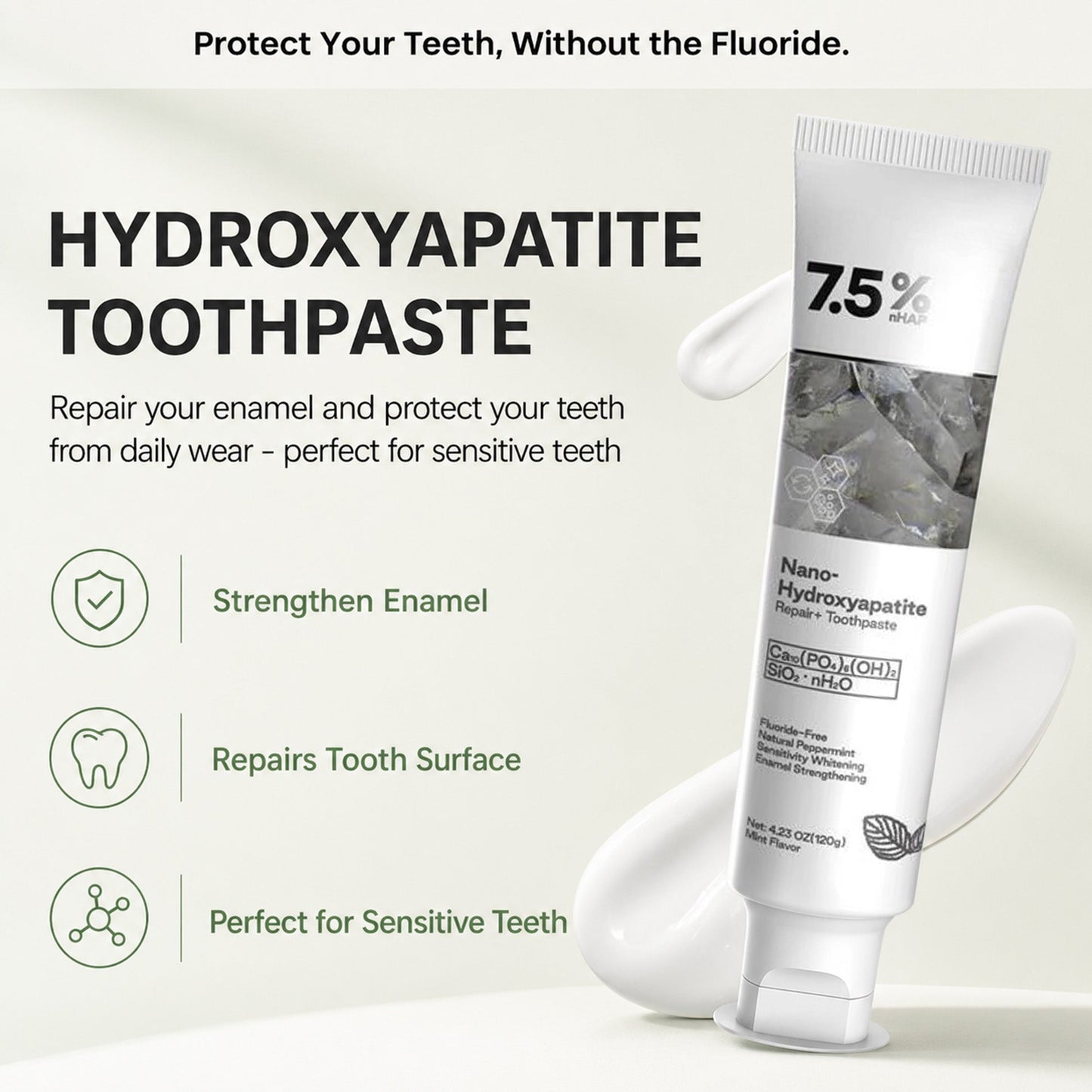 ⏰Last day-Buy 1 Get1 Free🔥NESLEMY-Hydroxyapatite Whitening Toothpaste