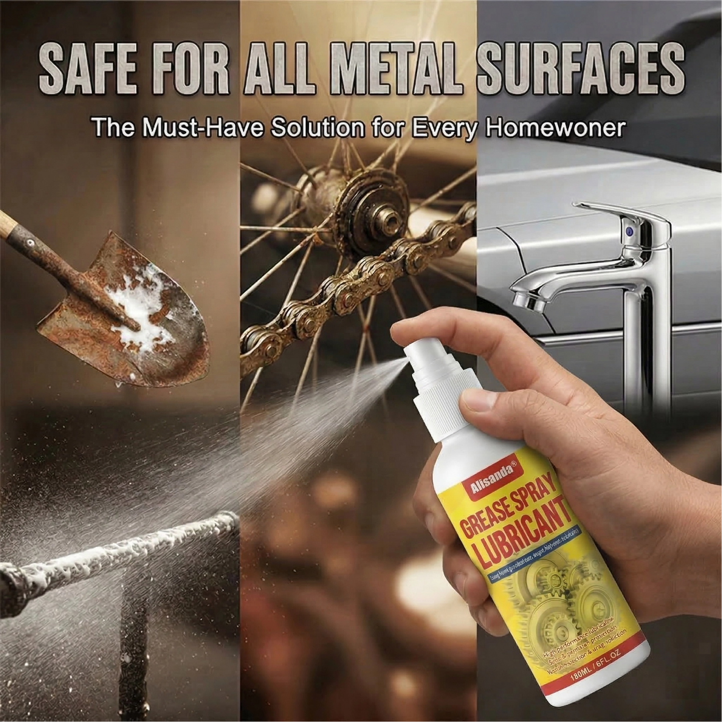 Upgraded Version🔥Anti-Rust Lubricant Spray & Rust Remover-180ML