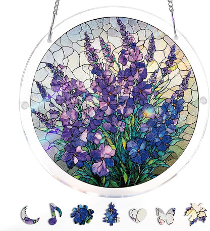 🔥Last Day 50% OFF - 🧩Acrylic Jigsaw Puzzle Suncatcher - Glowing Feather Haven🌞🌈