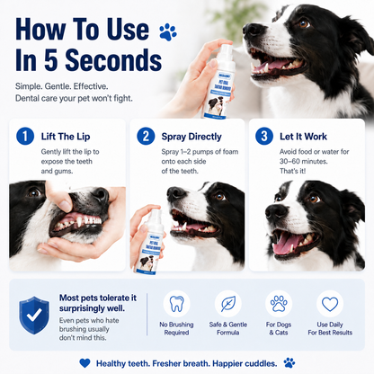 🔥Last day - buy 2 get 1 free NESLEMY✨ Pet Dental Tartar Care Spray for Dogs & Cats