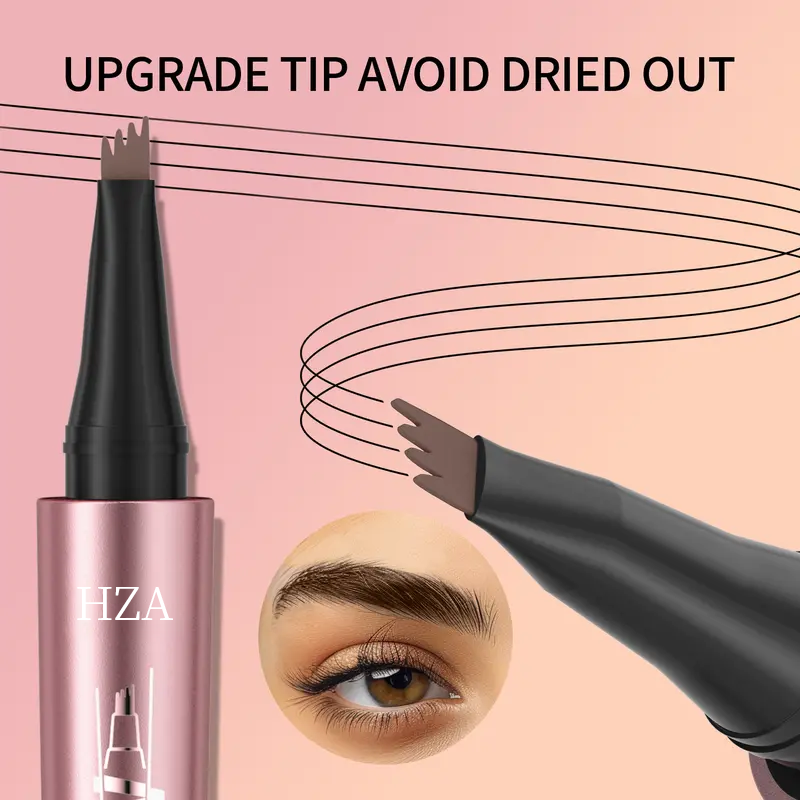 Micro-Fork Eyebrow Pencil: Waterproof, Natural Hair-Like Strokes & Long-Lasting
