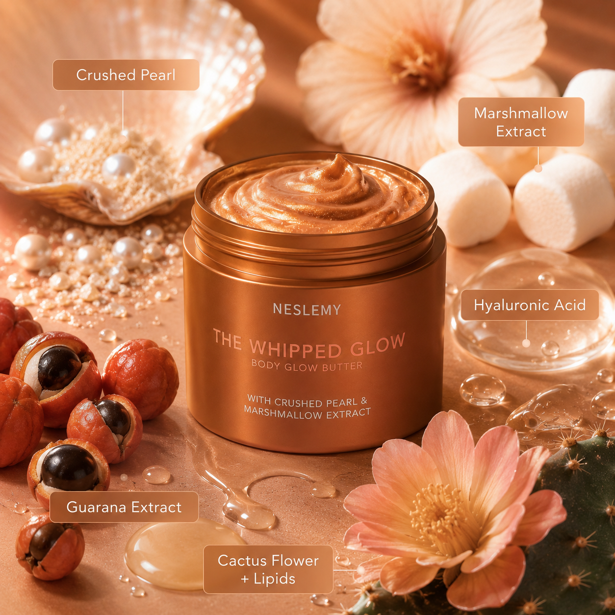 Last day buy 1 get  free!✨Glow Body Butter with Crushed Pearl