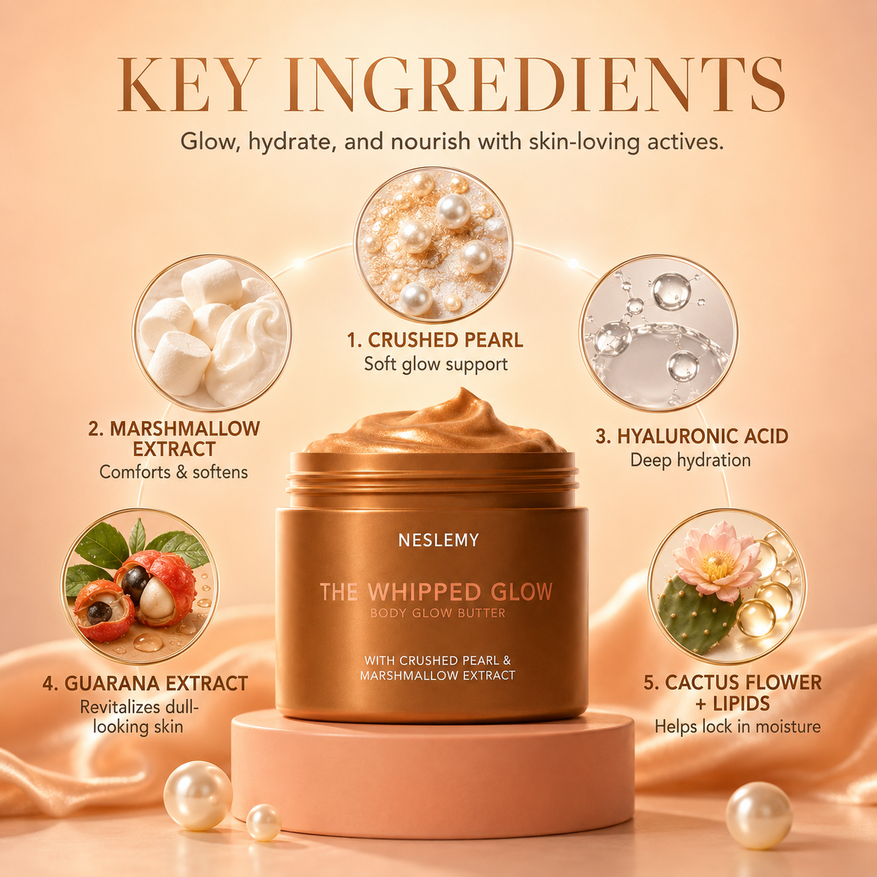 Last day buy 1 get  free!✨Glow Body Butter with Crushed Pearl