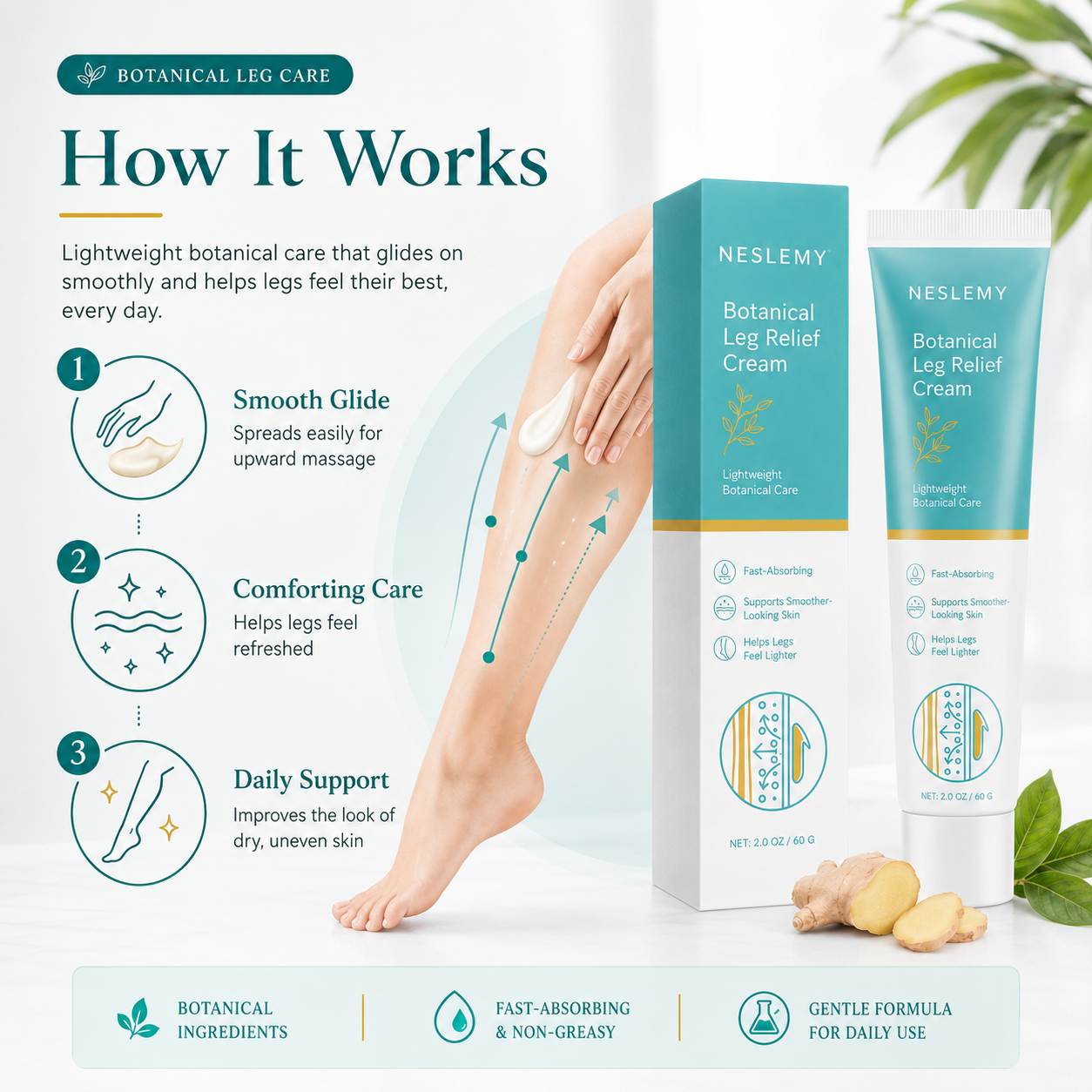 Last Day Buy 1 Get 1 Free ✨Herbal Varicose Veins Cream, Leg Relief Care🦵