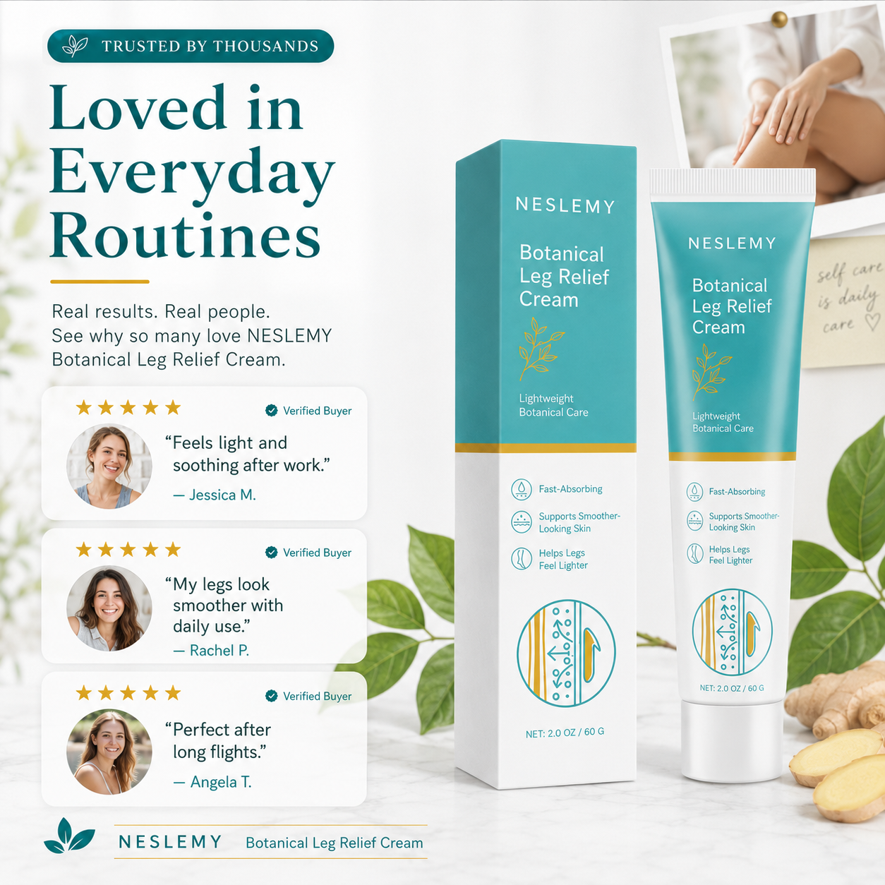 Last Day Buy 1 Get 1 Free ✨Herbal Varicose Veins Cream, Leg Relief Care🦵