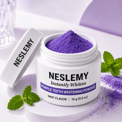 ⏰Buy 1 Get 1 Free – Last Day🔥NESLEMY Purple Teeth Whitening Powder