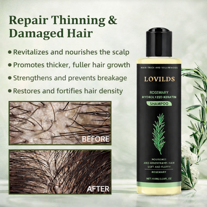 🔥 Thicker, Stronger Hair Starts Here — Rosemary Keratin Shampoo That Works