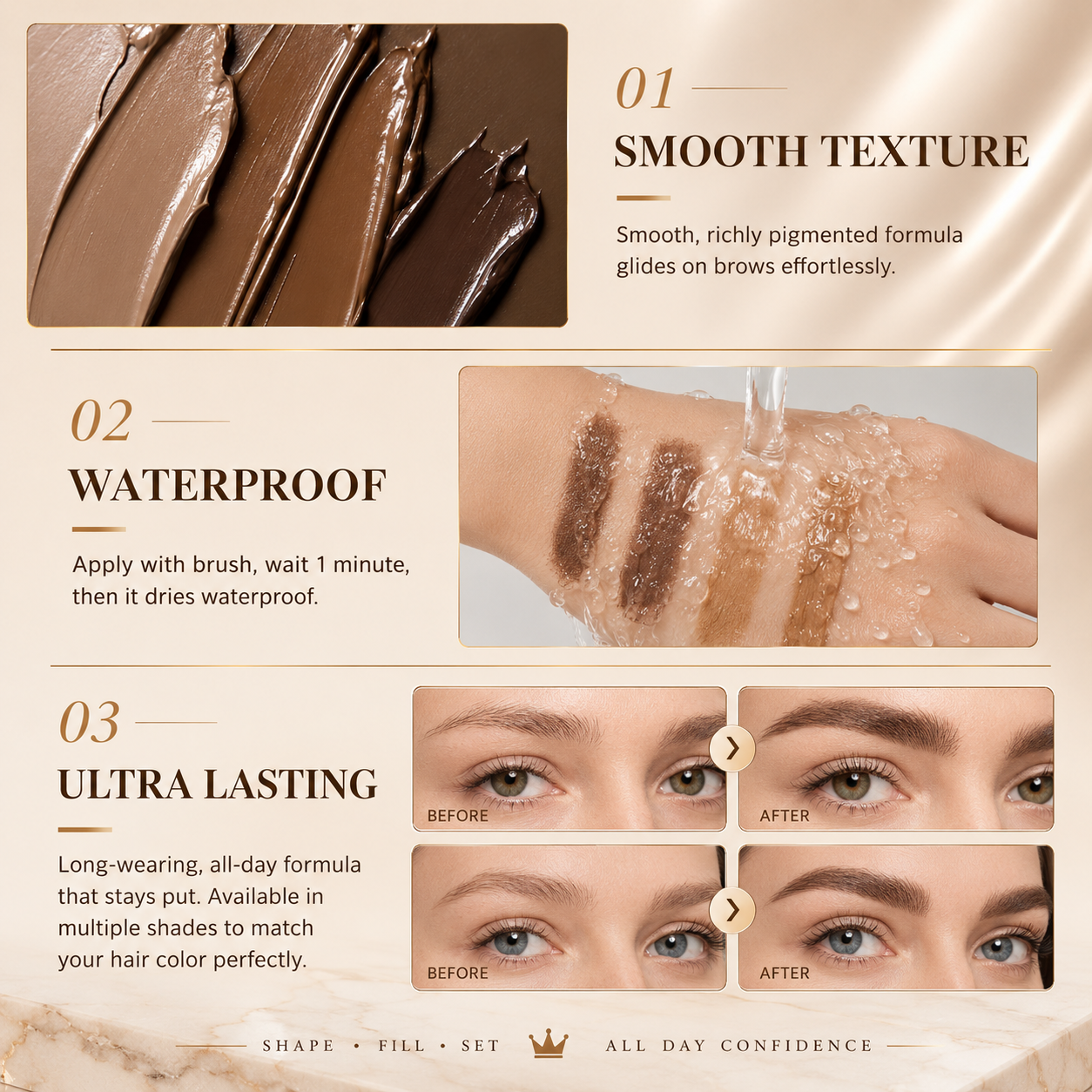 ⏳Last Day Buy 1 Get 1 Free ⭐ 24H Waterproof Brow Eyebrow Gel Tint