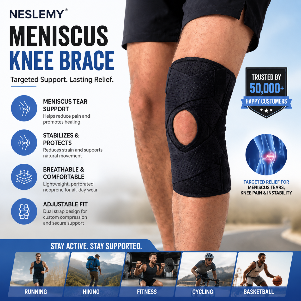 💥 Limited Offer – Don’t Miss Out!-60% off✔️NESLEMY- Meniscus Brace