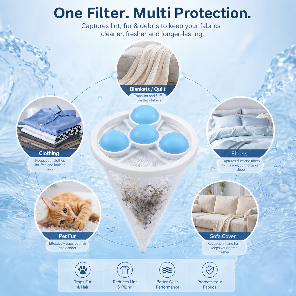Washing Machine Mesh Bag Hair Filter