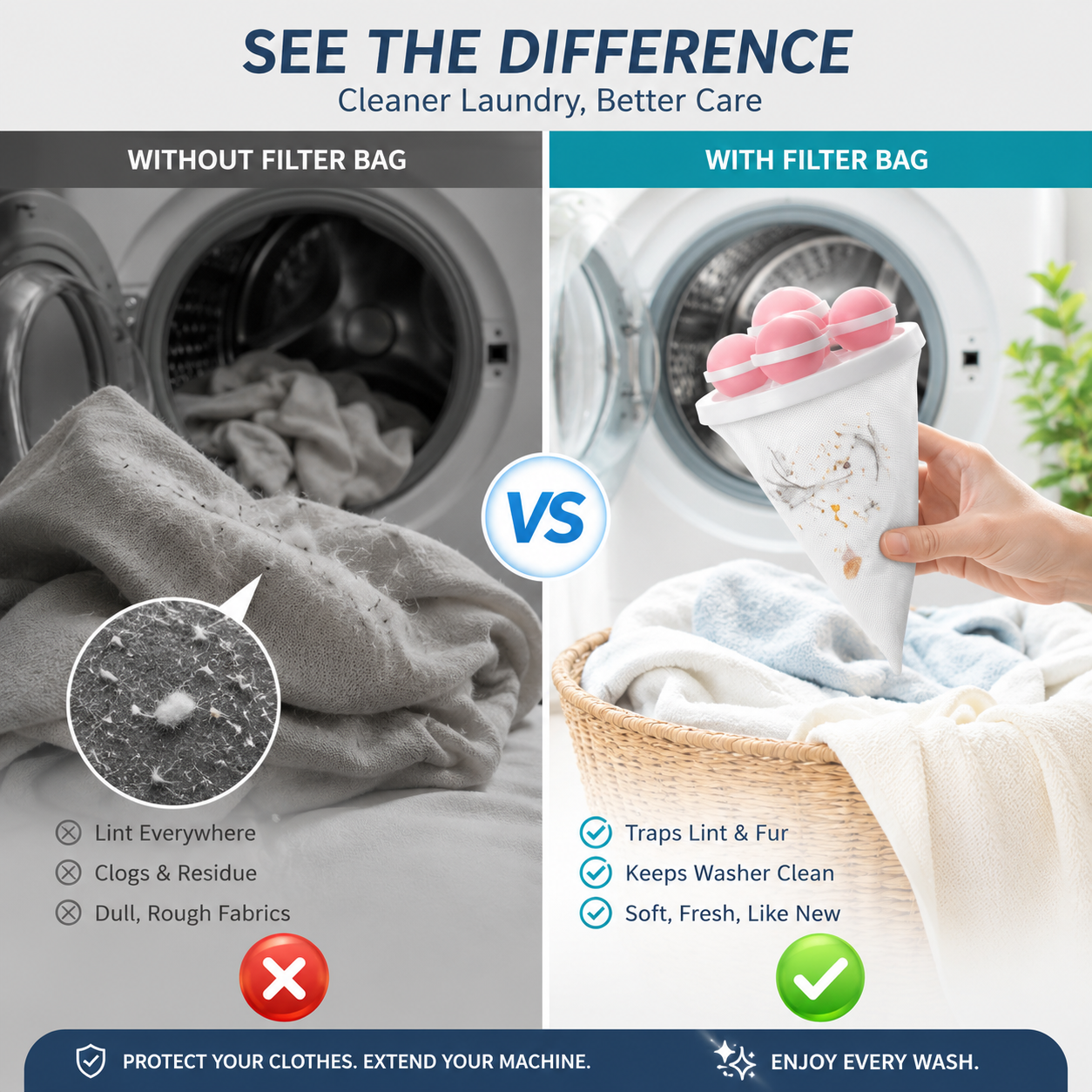 Washing Machine Mesh Bag Hair Filter