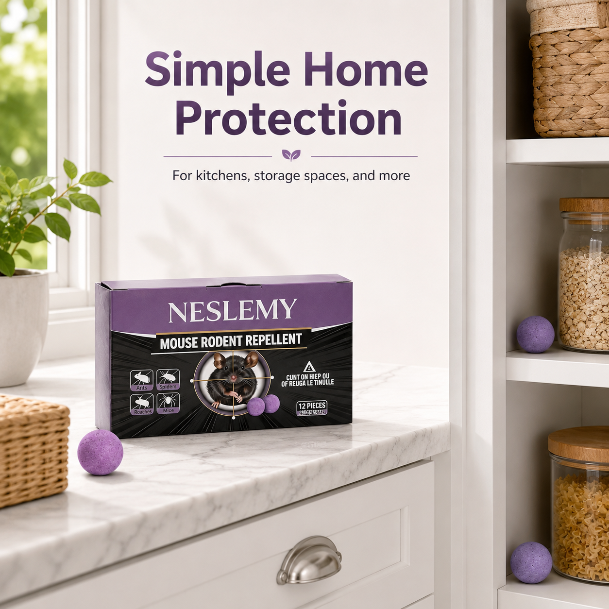 🐭 12-Pack Rodent Repellent Balls, Effective Pest Control Solution