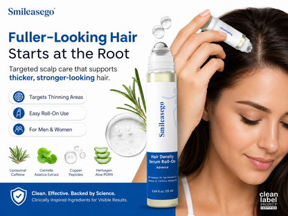 Buy 1 Get 1 Free – Last Day🔥Advanced Hair Density Roll-On Serum - Hair Density Miracle, Anti Hair Fall Scalp Care for Men & Women