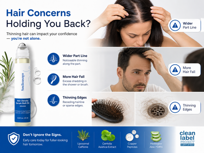Buy 1 Get 1 Free – Last Day🔥Advanced Hair Density Roll-On Serum - Hair Density Miracle, Anti Hair Fall Scalp Care for Men & Women