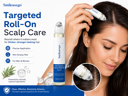 Buy 1 Get 1 Free – Last Day🔥Advanced Hair Density Roll-On Serum - Hair Density Miracle, Anti Hair Fall Scalp Care for Men & Women