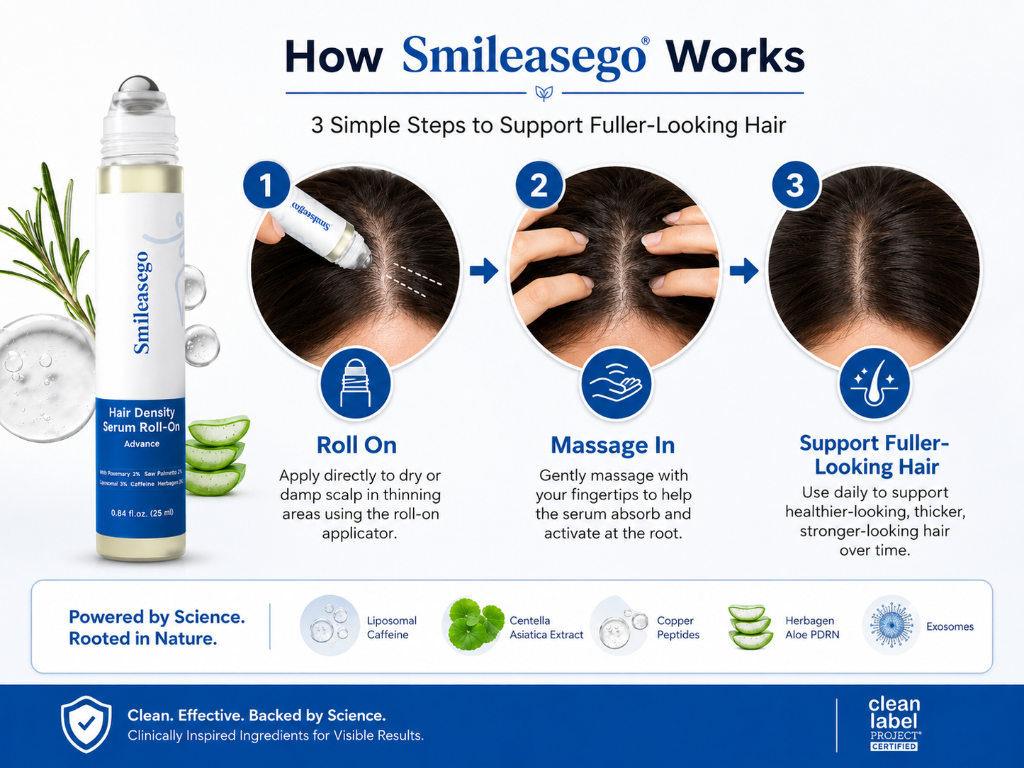 Buy 1 Get 1 Free – Last Day🔥Advanced Hair Density Roll-On Serum - Hair Density Miracle, Anti Hair Fall Scalp Care for Men & Women