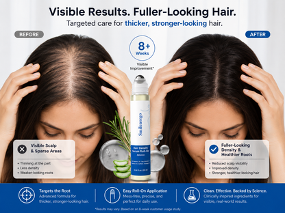 Buy 1 Get 1 Free – Last Day🔥Advanced Hair Density Roll-On Serum - Hair Density Miracle, Anti Hair Fall Scalp Care for Men & Women