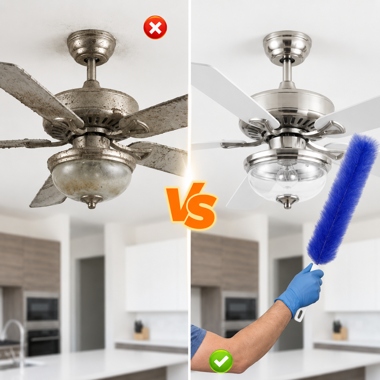 Last day buy 1 get 1 free🏅Bendable Fan Cleaning Brush – Reusable Microfiber Duster for Fans&Curtain