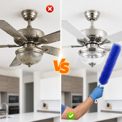 Last day buy 1 get 1 free🏅Bendable Fan Cleaning Brush – Reusable Microfiber Duster for Fans&Curtain