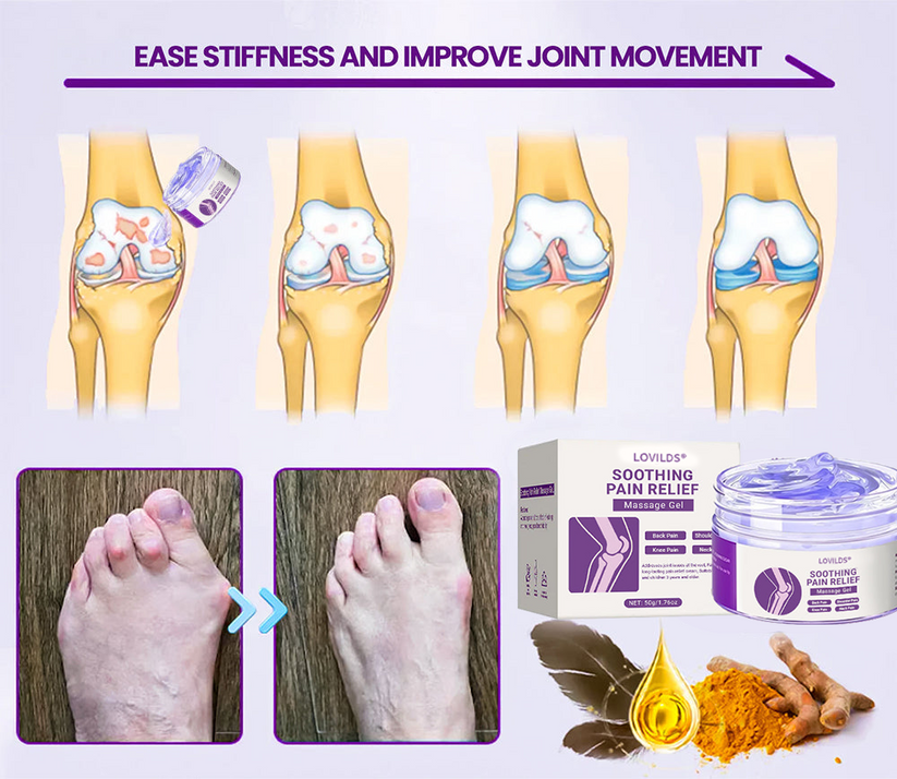 LOVILDS🌿Clinically Trusted Arthritis Pain Relief Gel AAOS-Approved Turmeric & Emu Oil