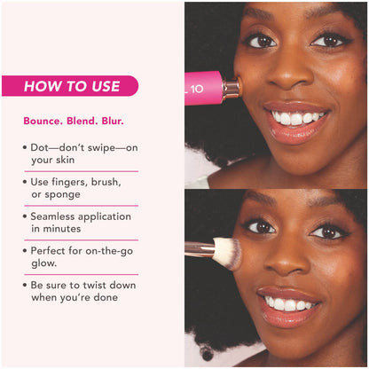 🌸 2026 Spring Glow Sale –QIAWI Peptide Blur Stick Foundation with Brush
