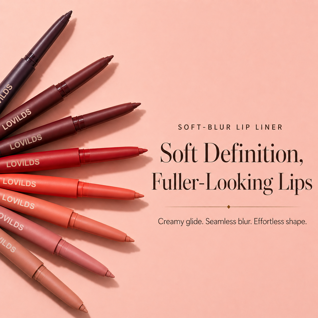 💄LOVILDS Easy Glide Lip Liner — Creamy, Blendable Color with Smooth Application