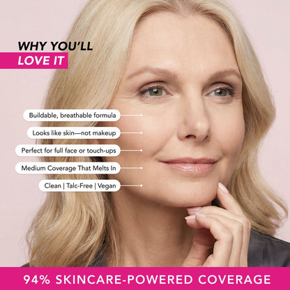 🌸 2026 Spring Glow Sale –QIAWI Peptide Blur Stick Foundation with Brush