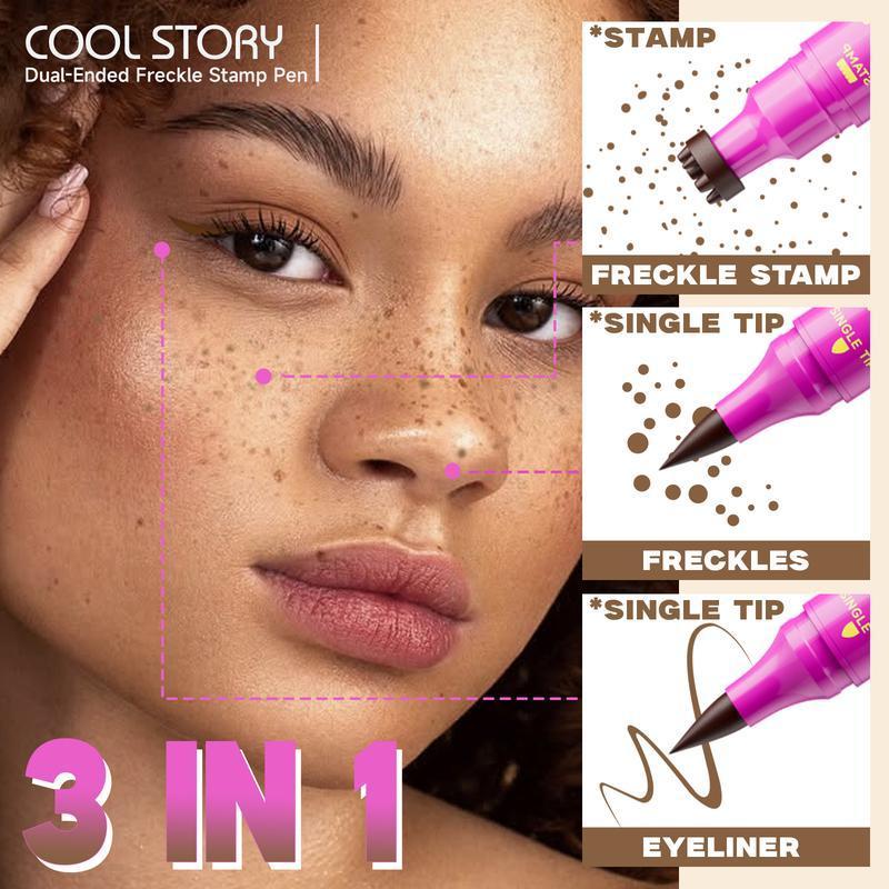 Waterproof Faux Freckle Pen – Realistic Freckle Stamp & Fine Tip Eyeliner for Daily Makeup, Cosplay & Photo-Ready Looks