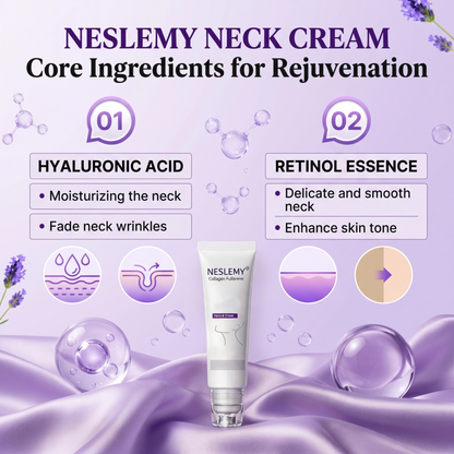 Roller Massage Neck Cream 🧴 Collagen & Hyaluronic Acid | Firms Neck, Reduces Wrinkles & Double Chin