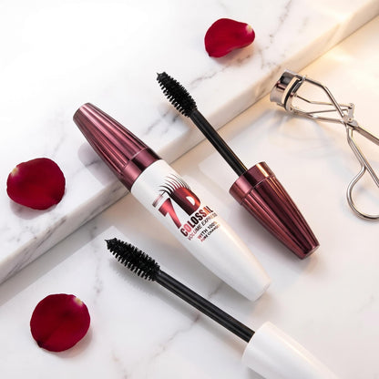 7D Waterproof Mascara - 24H Long Lasting Volume & Curl, Smudge-Proof Lift for Natural False Lash Look