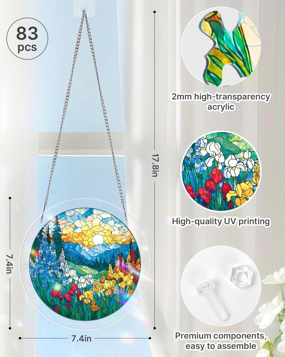 🔥Last Day 50% OFF - 🧩Acrylic Jigsaw Puzzle Suncatcher - Glowing Feather Haven🌞🌈