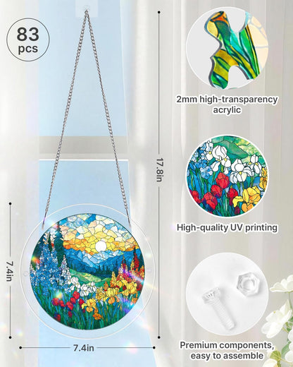 🔥Last Day 50% OFF - 🧩Acrylic Jigsaw Puzzle Suncatcher - Glowing Feather Haven🌞🌈