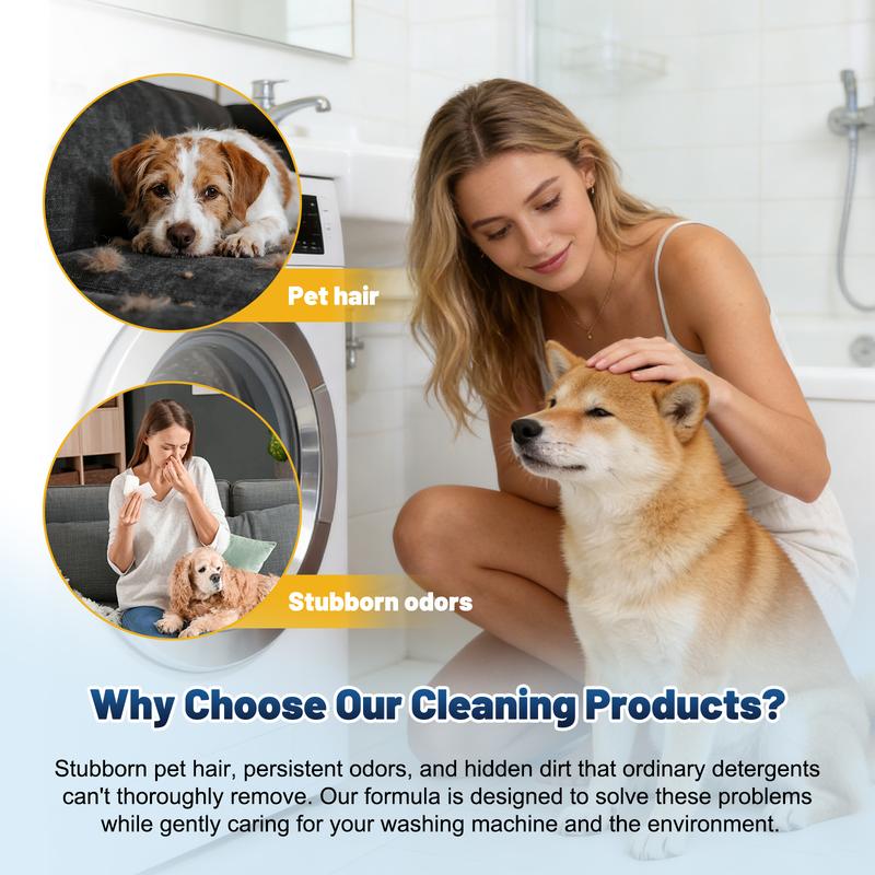 NESLEMY-Friendly Washing Machine Cleaner Tablets – Deep Clean Washer Odors, Residue & Pet Hair Buildup-RH