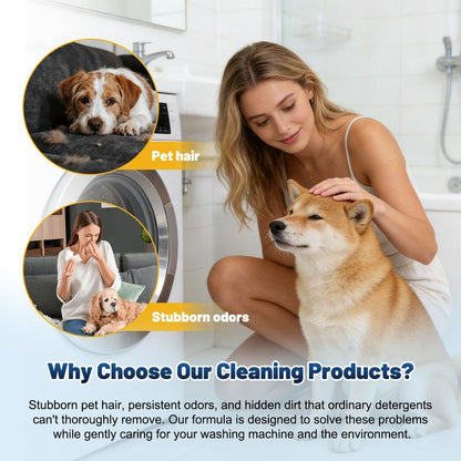 NESLEMY-Friendly Washing Machine Cleaner Tablets – Deep Clean Washer Odors, Residue & Pet Hair Buildup-RH
