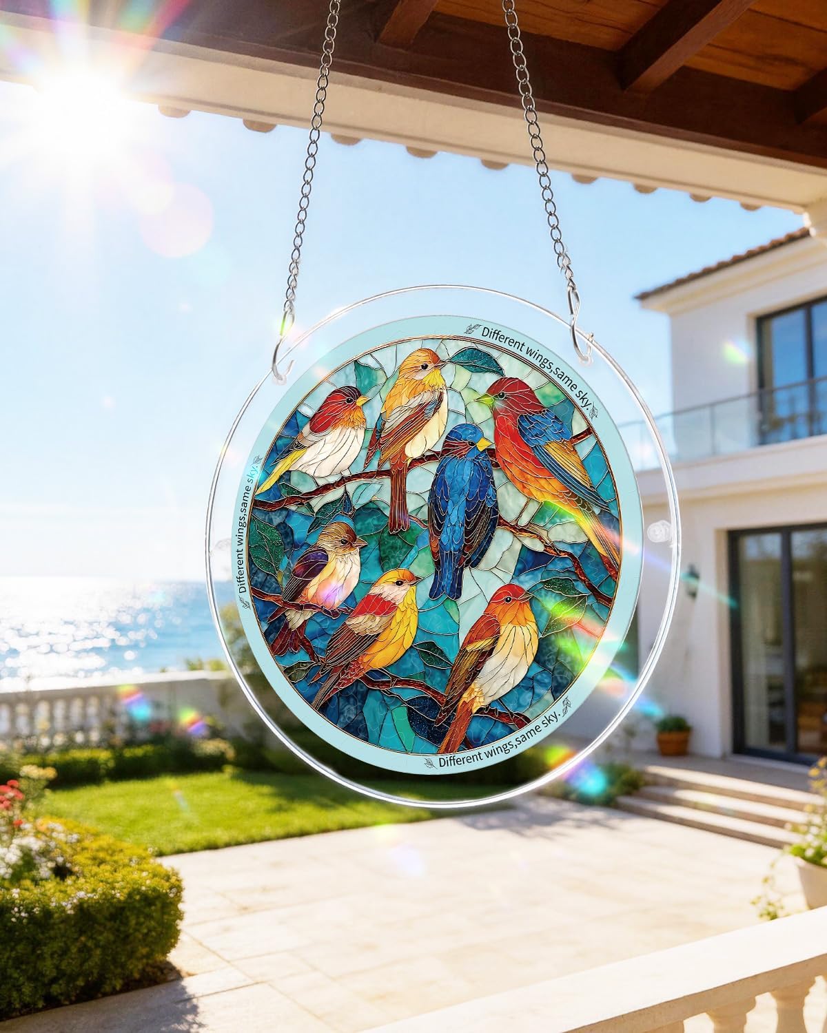 🔥Last Day 50% OFF - 🧩Acrylic Jigsaw Puzzle Suncatcher - Glowing Feather Haven🌞🌈