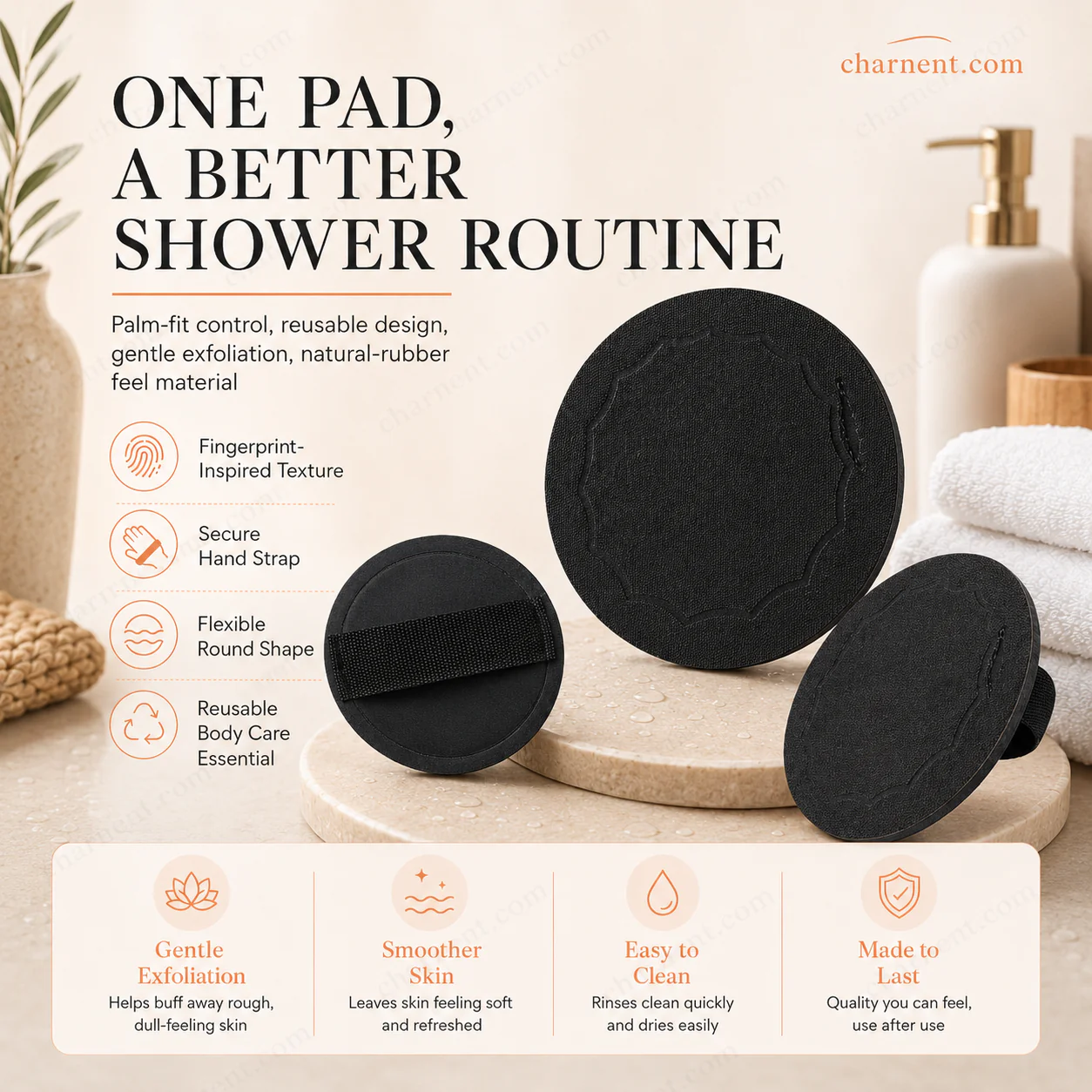 ⏰Last Day-Buy 1 Get 1 Free🔥Exfoliating Scrub Bath Pads – Deep Exfoliation, Dead Skin Eraser, Reusable
