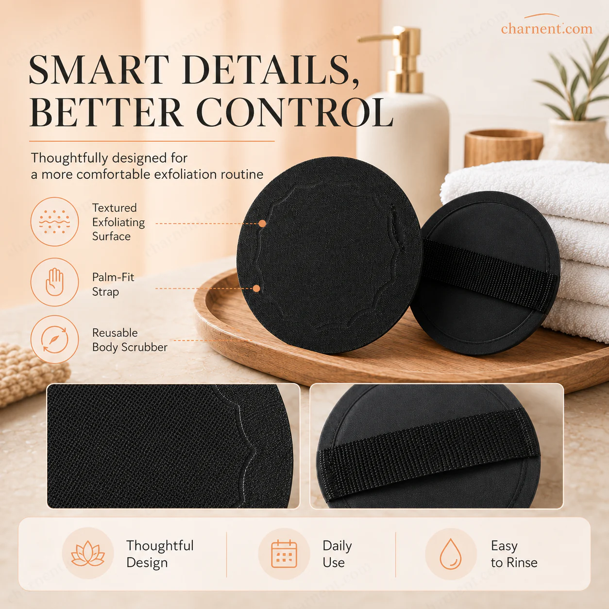 ⏰Last Day-Buy 1 Get 1 Free🔥Exfoliating Scrub Bath Pads – Deep Exfoliation, Dead Skin Eraser, Reusable