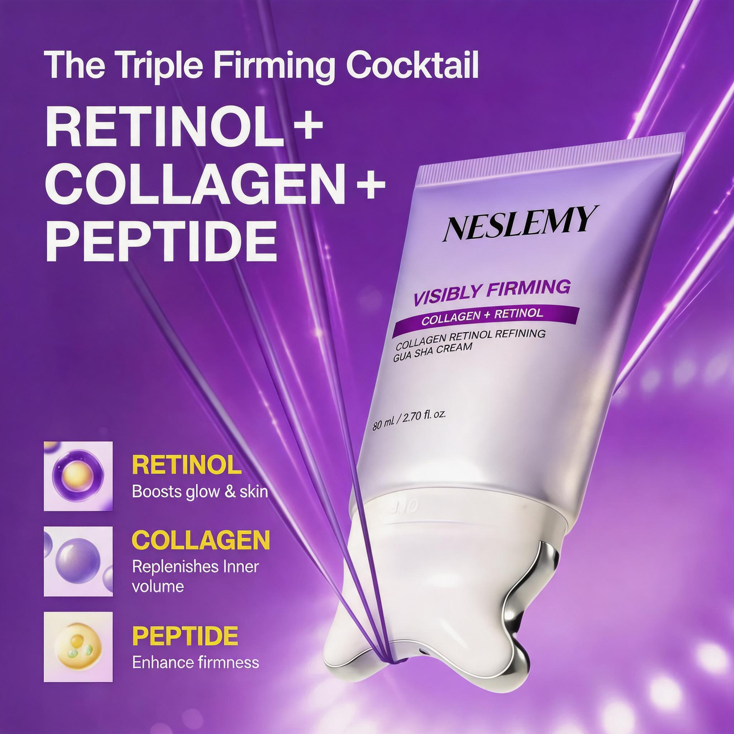 NESLEMY Profile Refining Cream with Built-In Gua Sha Applicator