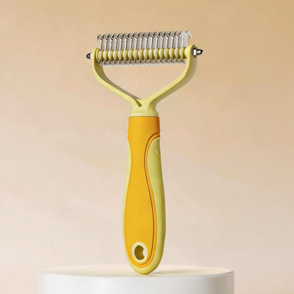 🐾 Double-Sided Deshedding Pet Brush – Dual-Sided, Ergonomic & Gentle for Dogs & Cats 🐶
