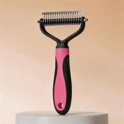 🐾 Double-Sided Deshedding Pet Brush – Dual-Sided, Ergonomic & Gentle for Dogs & Cats 🐶