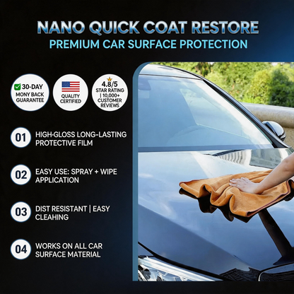 Automotive Nano Coating Repair Agent - With Dust and Water Repellent Properties - Long-lasting and Durable with Gloss, Suitable for Continuous Use